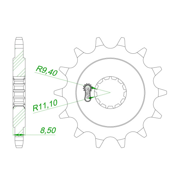 AFAM Ritzel #520 15 Zähne 88401-15