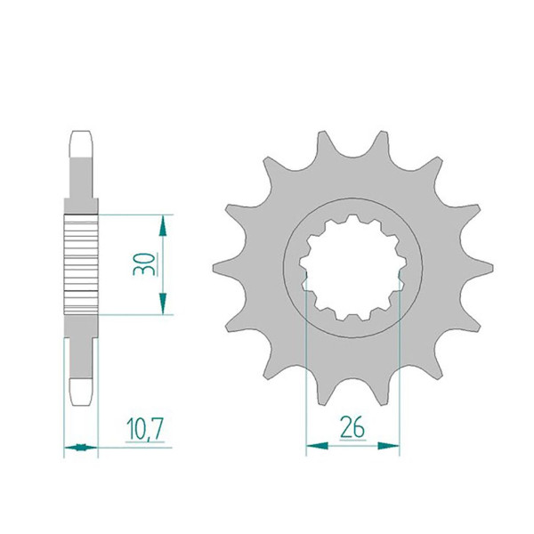 Ritzel 21607-16 #525 16 Zähne