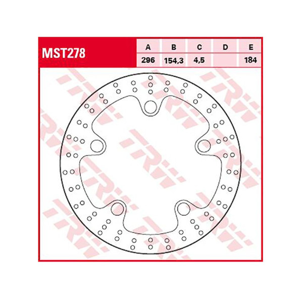 Bremsscheibe TRW MST278