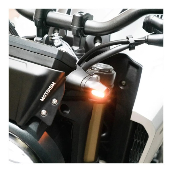 LED Blinker Motoism Neo Shot 1 Paar matt-schwarz mit E-Prüfzeichen