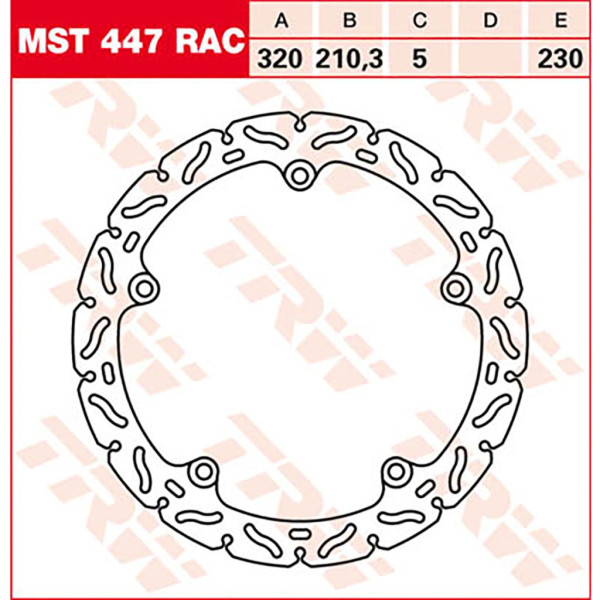Bremsscheibe TRW MST447RAC
