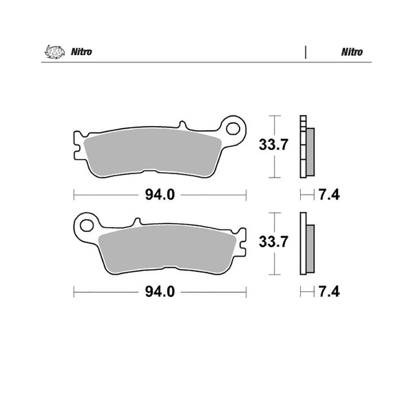 Bremsbelag Moto-Master 099821 Nitro ohne ABE