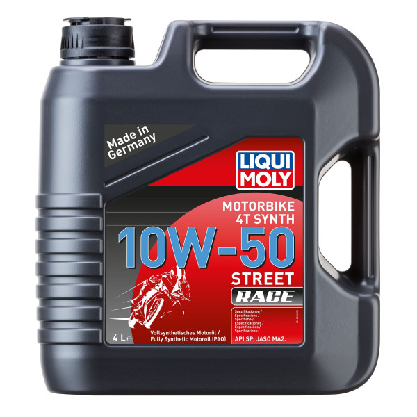 LIQUI MOLY Motoröl Motorbike 4T Synth 10W-50 Street Race 4l