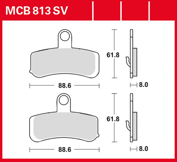 Bremsbelag TRW MCB813PC Performance Comfort