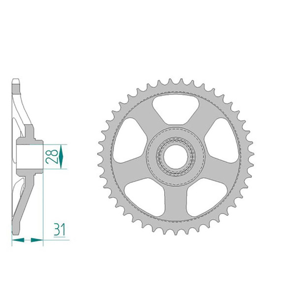 Esjot Kettenrad 35100-42 STAHL #415 42 Zähne 50-12003-42