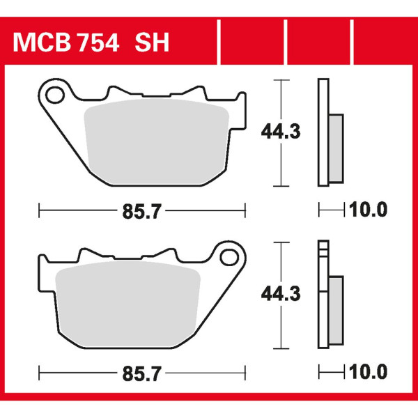 Bremsbelag TRW MCB754PC Performance Comfort