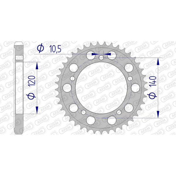 Kettenrad 87603-41 ALU #530 für GSX-R1000 41 Zähne