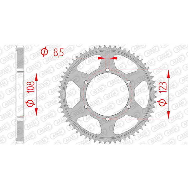 AFAM Kettenrad STAHL #428 58 Zähne 92220-58