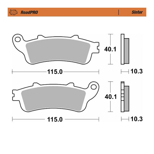 Bremsbelag Moto-Master 416602 RoadPRO Sinter hinten