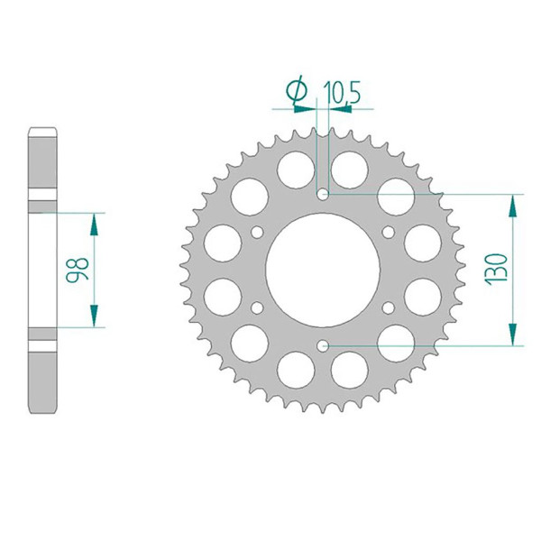 Kettenrad 16602-47 STAHL #530