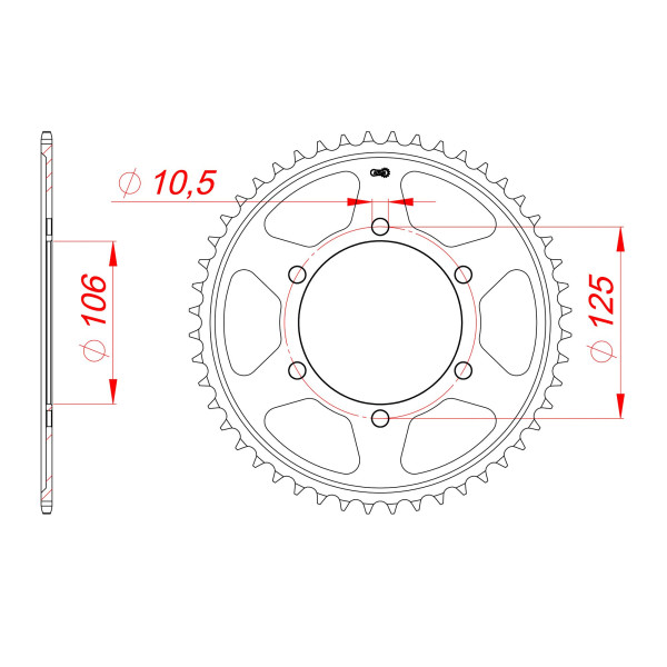 AFAM Kettenrad STAHL #525 48 Zähne 86605-48