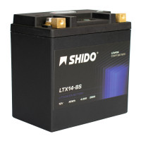 Shido Batterie 12V 4AH12AH YTX14-BS Lithium-Ionen 51214 LTX14-BS LION -S- Shido Batterie 12V 4AH12AH YTX14-BS Lithium-Ionen 51214 LTX14-BS LION -S-