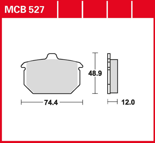Bremsbelag TRW MCB527 organisch