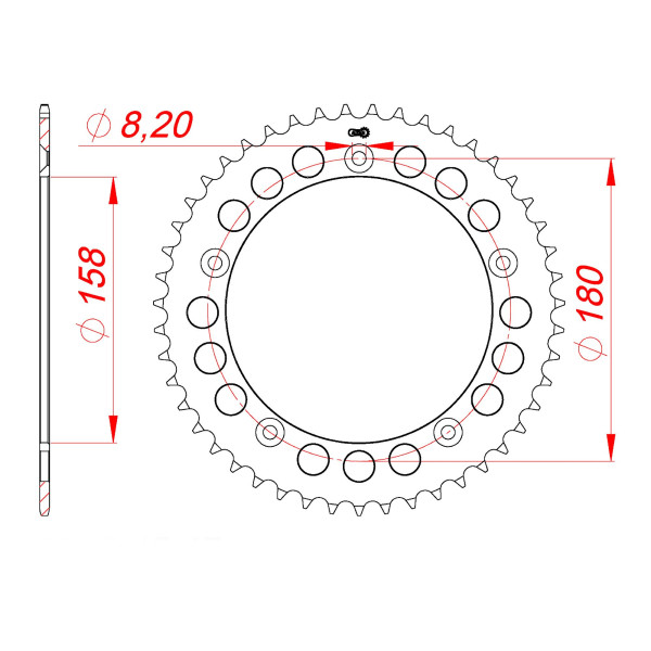 Afam Kettenrad #520 47 Zähne 182500-47