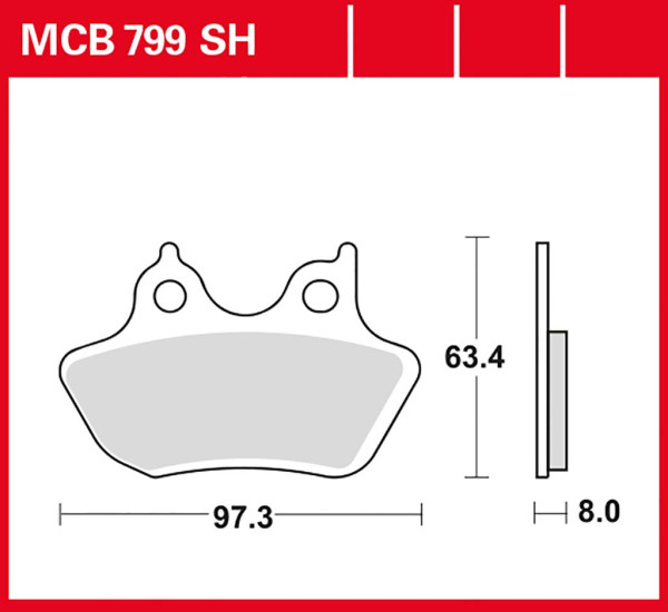 Bremsbelag TRW MCB799PC Performance Comfort