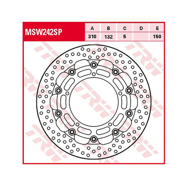 Bremsscheibe TRW MSW242SP 5,5 mm ohne ABE