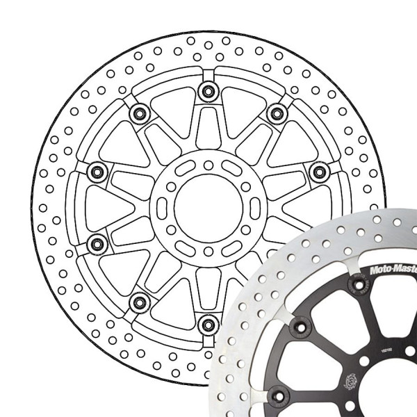 Bremsscheibe Moto-Master 117080 Halo T-Floater Racing - 7,1 mm