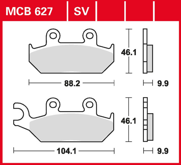 Bremsbelag TRW MCB627SV Sinter Street