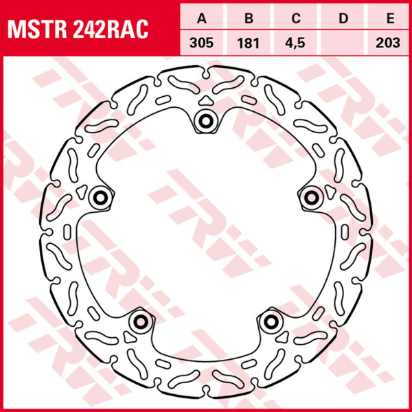 Bremsscheibe TRW MSTR242RAC revited