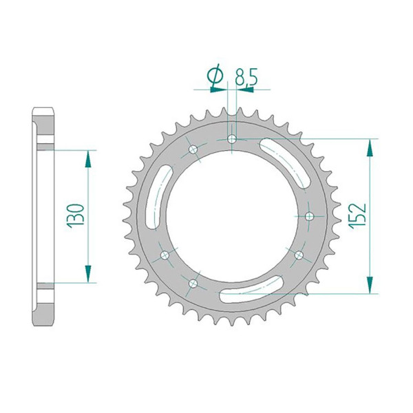 AFAM Kettenrad STAHL #525 45 Zähne 44602-45