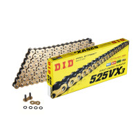 D.I.D. Kette DID 525 VX3 G&B 112 mit Niet-Schloss D525VX3.G-112L D.I.D. Kette DID 525 VX3 G&B 112 mit Niet-Schloss D525VX3.G-112L