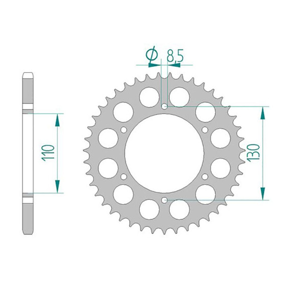 Kettenrad 11308-45 STAHL #520