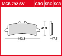 TRW Bremsbelag Sinter Racing ABE MCB792TRQ TRW Bremsbelag Sinter Racing ABE MCB792TRQ