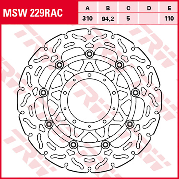 Bremsscheibe TRW MSW229RAC