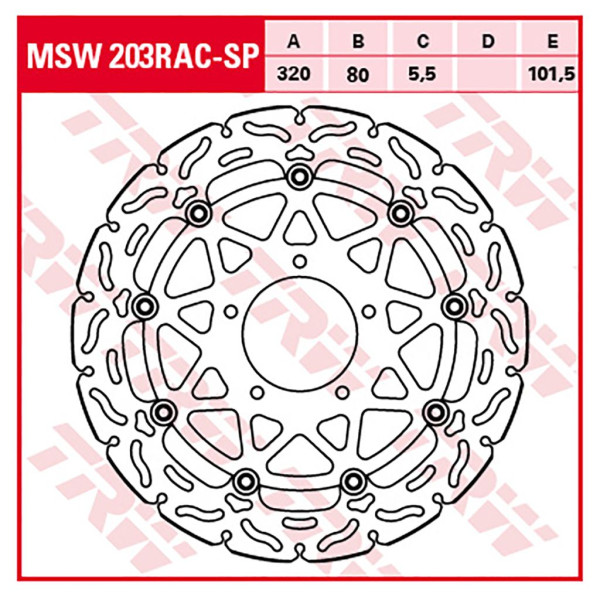 Bremsscheibe TRW MSW203RAC-SP 5,5 mm ohne ABE