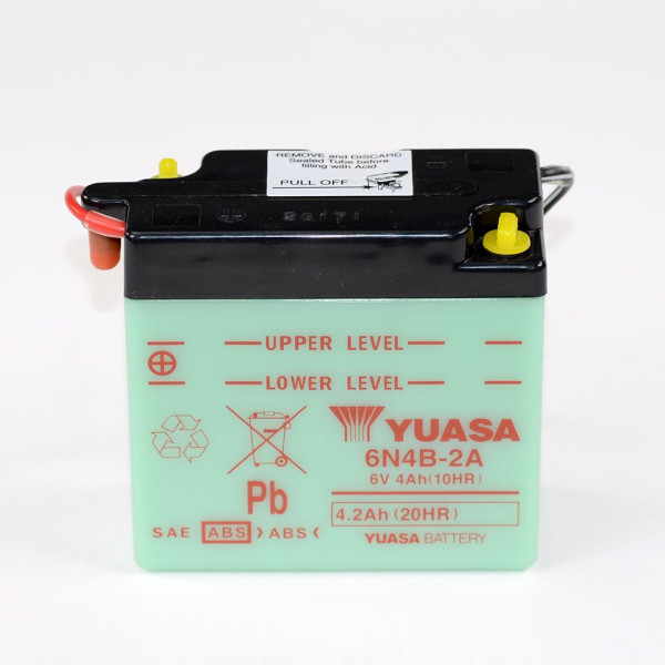 Batterie 6V 4AH 6N4B-2A Blei-Säure Yuasa 00412 ohne Säurepack