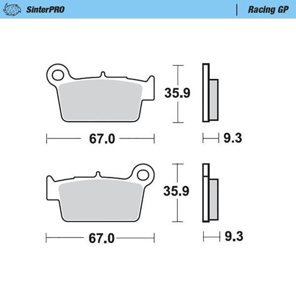 Bremsbelag Moto-Master 094512 SinterPRO Racing GP ohne ABE