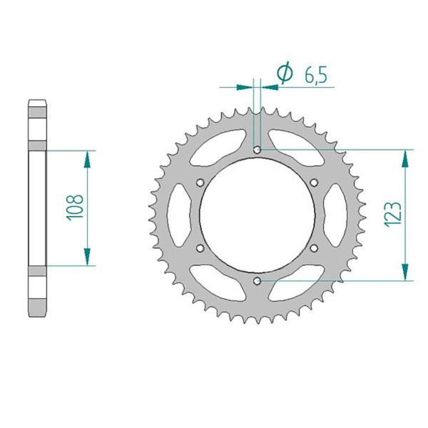 Kettenrad 92217-49 STAHL #428 49 Zähne