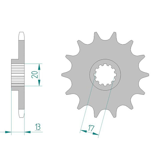 Ritzel 94215-13 #520 für TM 125/144 13 Zähne