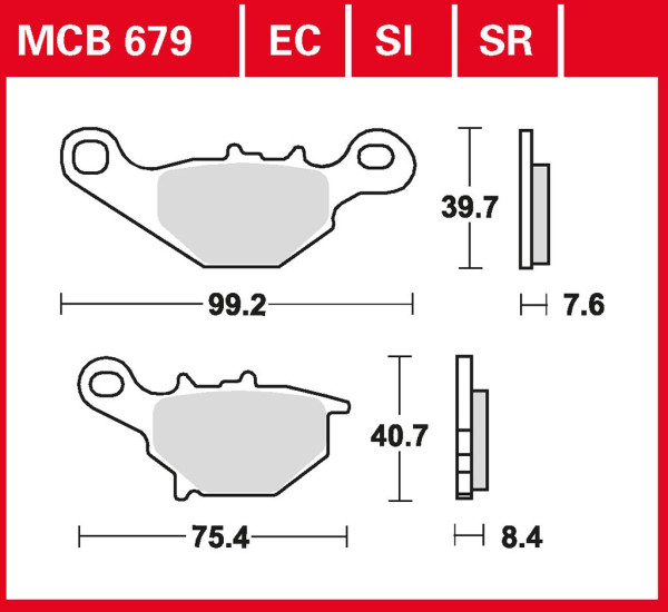 Bremsbelag TRW MCB679SI Sinter Offroad