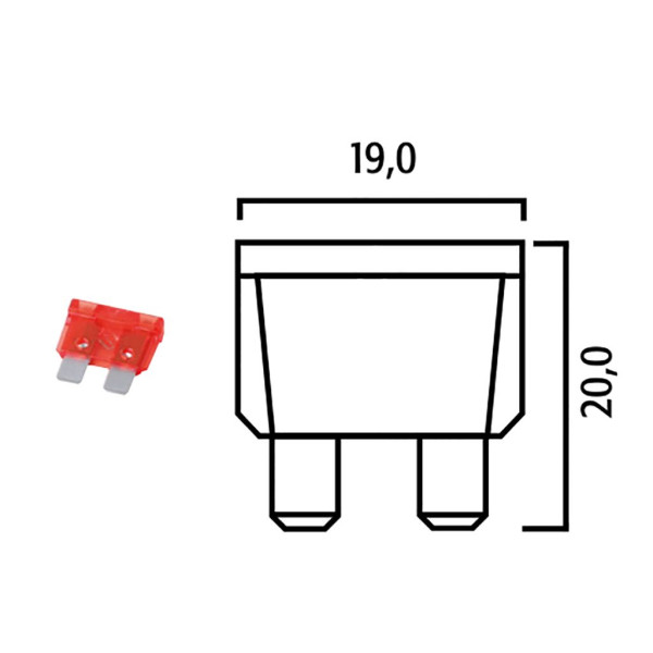 Flösser Sicherung 10AH Flachsicherung VPE10 214810