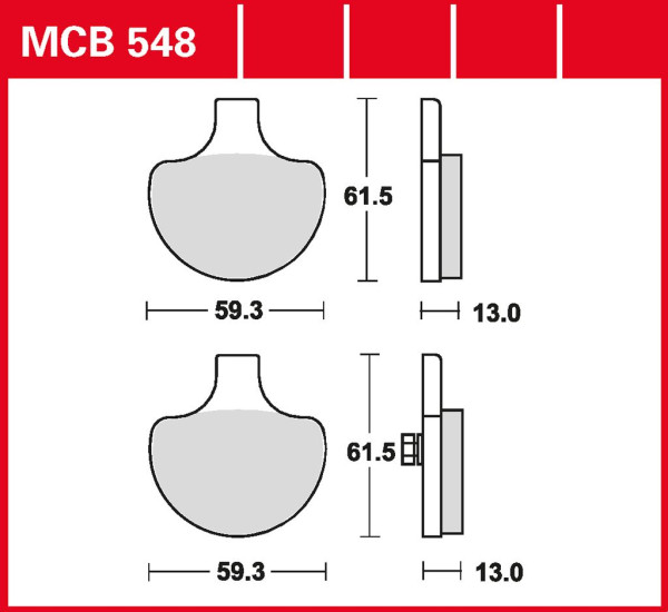 Bremsbelag TRW MCB548PC Performance Comfort