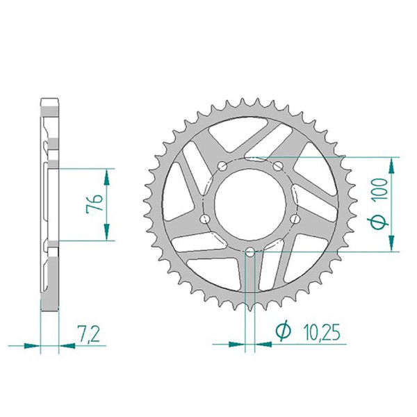 AFAM Kettenrad STAHL #525 R1/R6 40 Zähne 92630-40