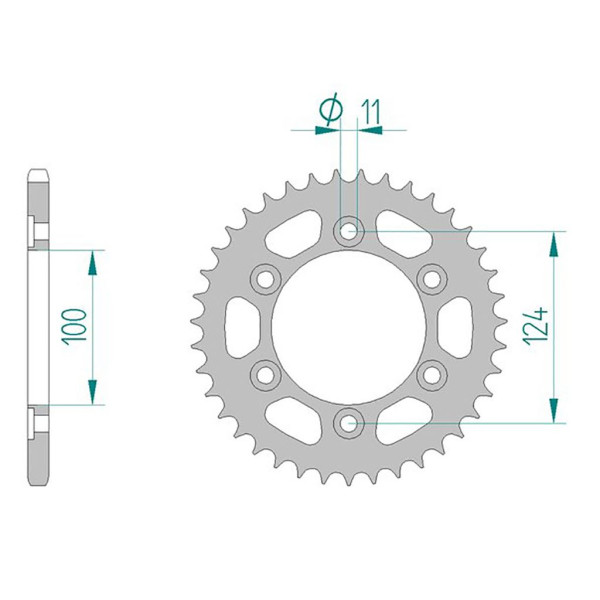 Kettenrad 50602-41 STAHL #520 41 Zähne