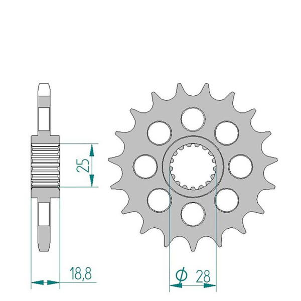 AFAM Ritzel #525 20 Zähne 61602-20