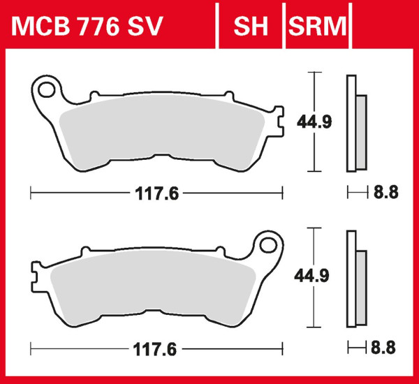 Bremsbelag TRW MCB776PC Performance Comfort