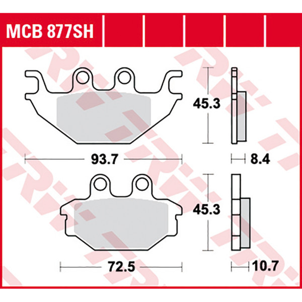 Bremsbelag TRW MCB877SH Sinter Street