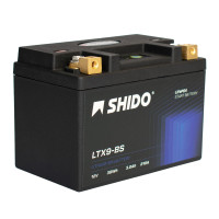 Shido Batterie 12V 3AH8AH YTX9-BS Lithium-Ionen 50812 LTX9-BS LION -S- Shido Batterie 12V 3AH8AH YTX9-BS Lithium-Ionen 50812 LTX9-BS LION -S-