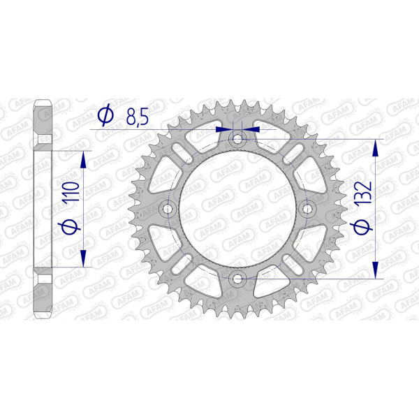 Kettenrad 72102+46 ALU #428 S/C