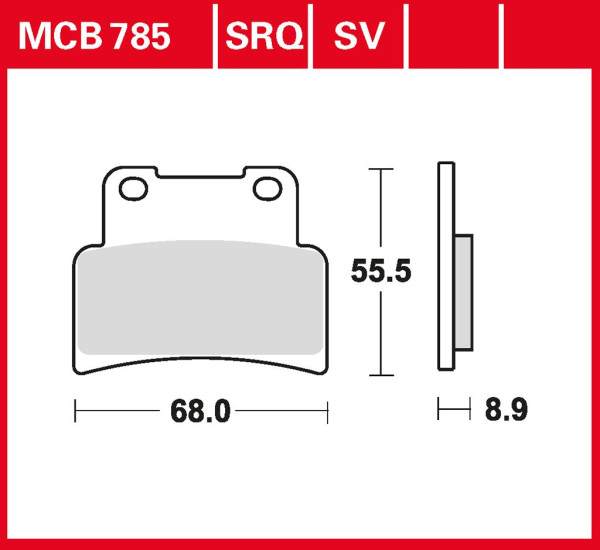 Bremsbelag TRW MCB785SRQ Sinter Racing