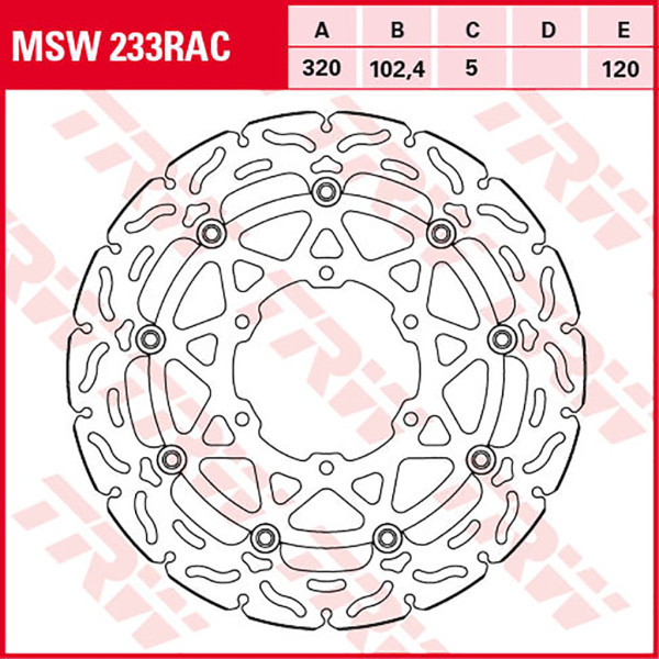 Bremsscheibe TRW MSW233RAC
