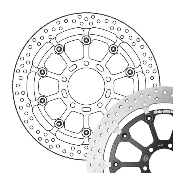 Bremsscheibe Moto-Master 314004 Halo T-Floater Racing Kit 320 - 6,0 mm