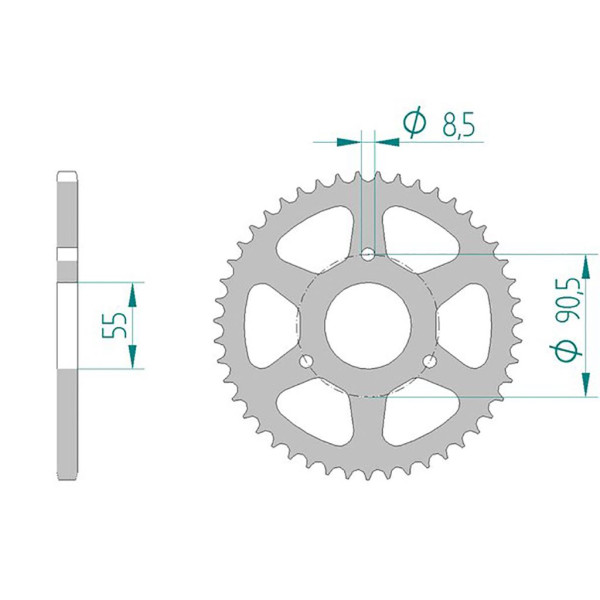 Kettenrad 80104-47 STAHL #420