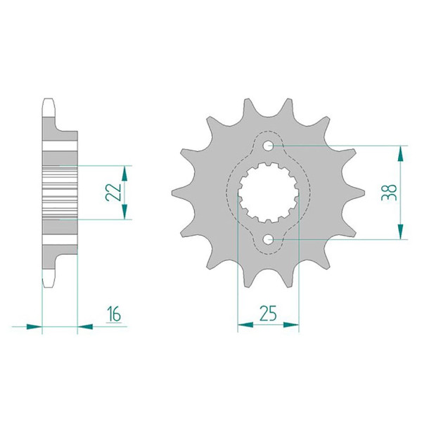 Ritzel 52604-16 #520 16 Zähne