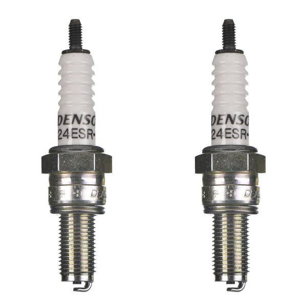 Zündkerze Denso U24ESR-N m. Schraub-Nippel 2er Set