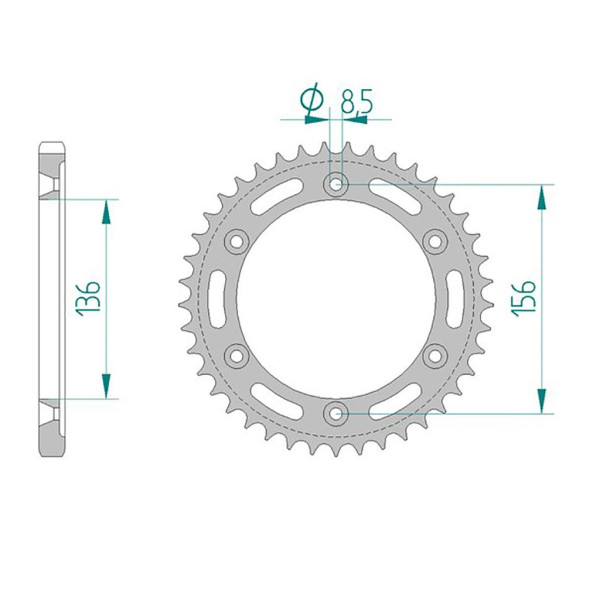 Esjot Kettenrad 14506-42 STAHL #525 42 Zähne 50-29017-42